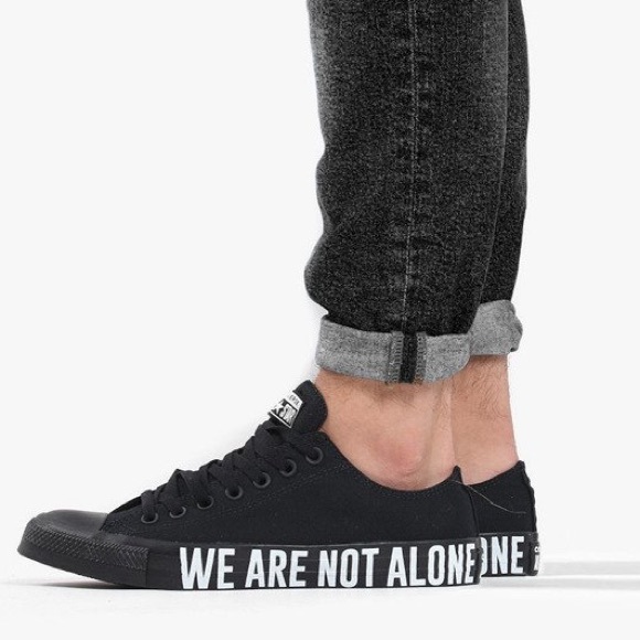 converse we are not alone black